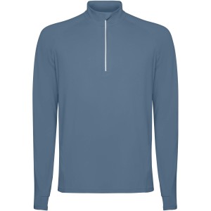 Estambul long sleeve men's half zip sweatshirt, Storm blue (Pullovers)