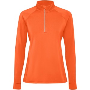 Estambul long sleeve women's half zip sweatshirt, Fire orange