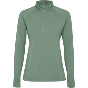 Estambul long sleeve women's half zip sweatshirt, Laurel green