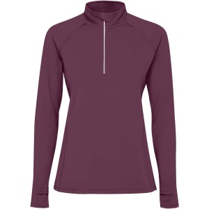 Estambul long sleeve women's half zip sweatshirt, Plum red