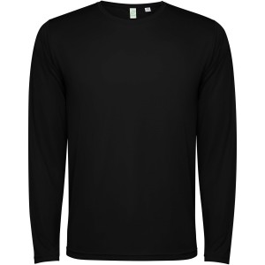 Estoril long sleeve unisex t-shirt, Solid black