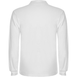 Estrella long sleeve men's polo, White (Long-sleeved shirt)