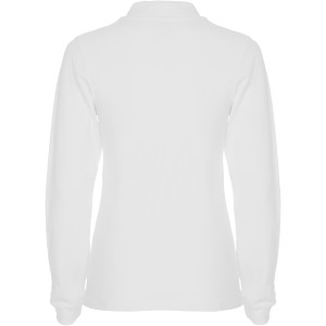 Estrella long sleeve women's polo, White (Long-sleeved shirt)