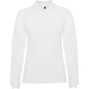 Estrella long sleeve women's polo, White (Long-sleeved shirt)