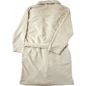 Fleece (210 gr/m2) bathrobe Derek, beige, L/XL (Robes)