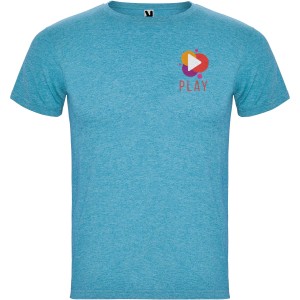 Fox short sleeve men's t-shirt, Heather Turquoise (T-shirt, 90-100% cotton)