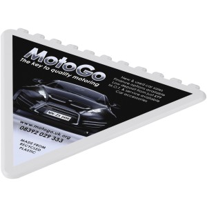 Frosty 2.0 triangular recycled plastic ice scraper, White (Car accesories)