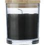Glass candle Riven, black