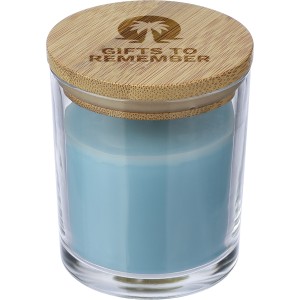 Glass candle Riven, light blue (Candles)