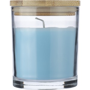 Glass candle Riven, light blue (Candles)