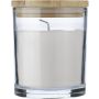 Glass candle Riven, white