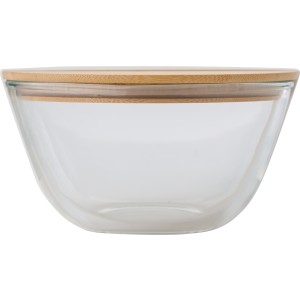 Glass salad bowl Isabeau, Brown/Khaki (Kitchen glass)