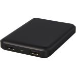 Gleam 5000 mAh ultra slim light-up power bank, Solid black (12420890)