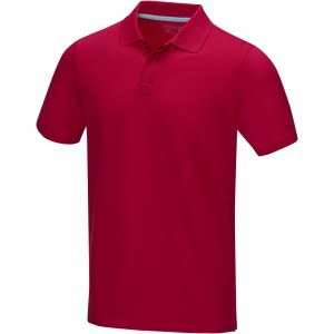 Graphite short sleeve men's  organic polo, Red (Polo shirt, 90-100% cotton)