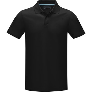 Graphite short sleeve men's  organic polo, Solid black (Polo shirt, 90-100% cotton)