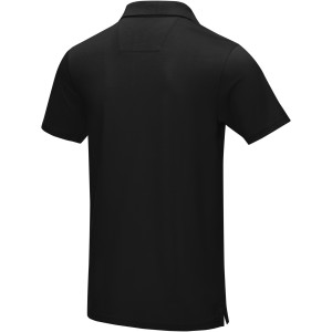 Graphite short sleeve men's  organic polo, Solid black (Polo shirt, 90-100% cotton)