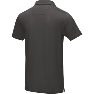 Graphite short sleeve men's  organic polo, Storm grey (Polo shirt, 90-100% cotton)