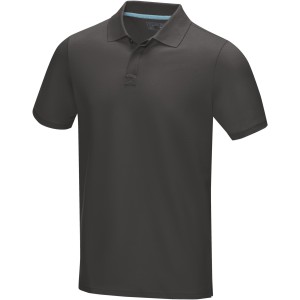 Graphite short sleeve men's  organic polo, Storm grey (Polo shirt, 90-100% cotton)