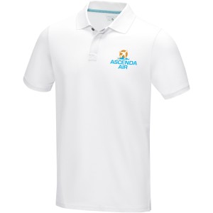 Graphite short sleeve men's  organic polo, White (Polo shirt, 90-100% cotton)