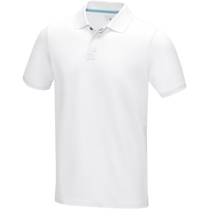 Graphite short sleeve men's  organic polo, White (Polo shirt, 90-100% cotton)