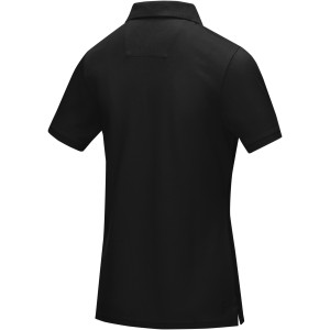 Graphite short sleeve women's  organic polo, Solid black (Polo shirt, 90-100% cotton)