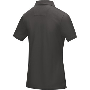 Graphite short sleeve women's  organic polo, Storm grey (Polo shirt, 90-100% cotton)