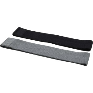 Grip 2-piece resistance band set, Solid black, Grey