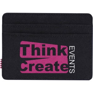 Herschel Charlie recycled RFID card holder, Solid black (Travel wallets)