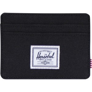 Herschel Charlie recycled RFID card holder, Solid black (Travel wallets)