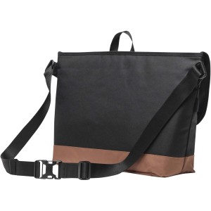 Herschel Cove recycled messenger bag 22.5L, Solid black (Shoulder bags)