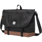 Herschel Cove recycled messenger bag 22.5L, Solid black (12075790)