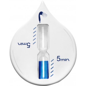 Plastic shower timer Alaya, white