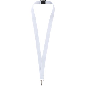 Lago lanyard with break-away closure, White