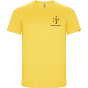Imola short sleeve men's sports t-shirt, Yellow (T-shirt, mixed fiber, synthetic)