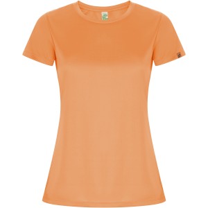 Imola short sleeve women's sports t-shirt, Fluor Orange (T-shirt, mixed fiber, synthetic)
