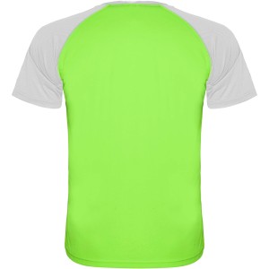 Indianapolis short sleeve unisex sports t-shirt, Fluor Green, White (T-shirt, mixed fiber, synthetic)