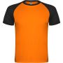 Indianapolis short sleeve unisex sports t-shirt, Fluor Orange, Solid black