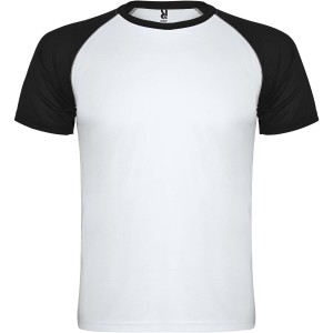 Indianapolis short sleeve unisex sports t-shirt, White, Solid black (T-shirt, mixed fiber, synthetic)