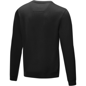 Jasper men's  organic GRS recycled crewneck sweater, Solid black (Pullovers)