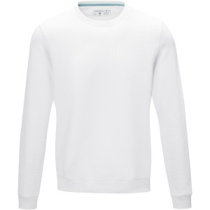 Jasper men's  organic GRS recycled crewneck sweater, White (Pullovers)