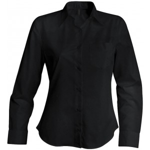 JESSICA - LADIES' LONG-SLEEVED SHIRT, Black (shirt)