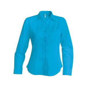 JESSICA - LADIES' LONG-SLEEVED SHIRT, Bright Turquoise (shirt)