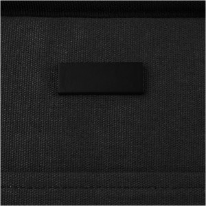 Joey 9-can GRS recycled canvas lunch cooler bag 6L, Solid black (Cooler bags)