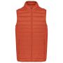 LADIES' LIGHTWEIGHT SLEEVELESS FAKE DOWN JACKET, Burnt Ochre