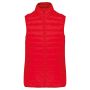 LADIES' LIGHTWEIGHT SLEEVELESS FAKE DOWN JACKET, Red