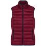 LADIES' LIGHTWEIGHT SLEEVELESS FAKE DOWN JACKET, Wine
