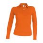 LADIES' LONG-SLEEVED POLO SHIRT, Orange