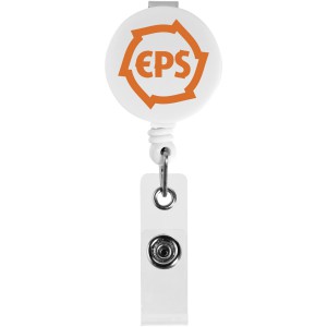 Lech roller clip, White (Lanyard, armband, badge holder)