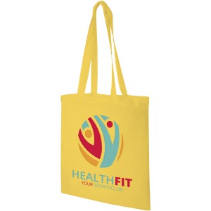 Madras 140 g/m2 cotton tote bag, Yellow (cotton bag)