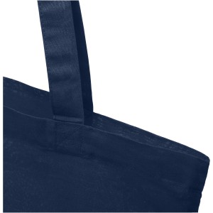 Madras 140 g/m2 GRS recycled cotton tote bag 7L, Navy (cotton bag)
